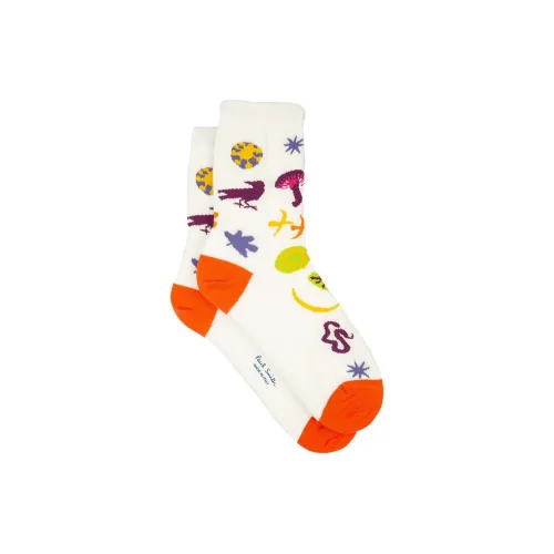 Paul Smith 1 шт Экрю Женские Носки MID до икры