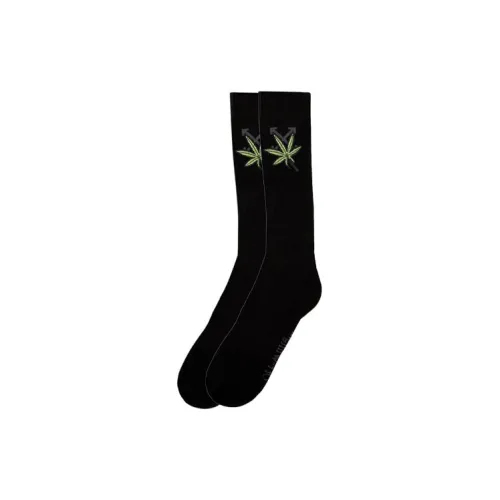 Off Белый SS22 Черный Мужской MID Носки до икры