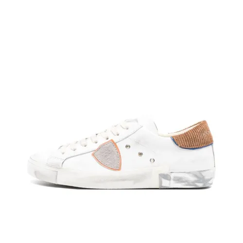 PHILIPPE MODEL Нескользящий Легкий Низкий Топ Повседневная Обувь Мужская Белый Коричневый Серебряный