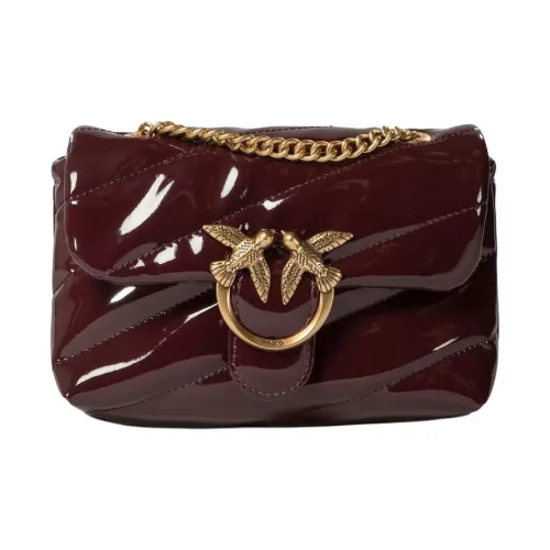 PINKO Puff Кожа Сумка через плечо Сумка на плечо Женская Бордовый Красный