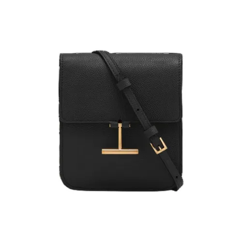 TOM FORD Tara Коровья кожа крупнозернистая Сумка через плечо Сумка на плечо Мини Женская Черная