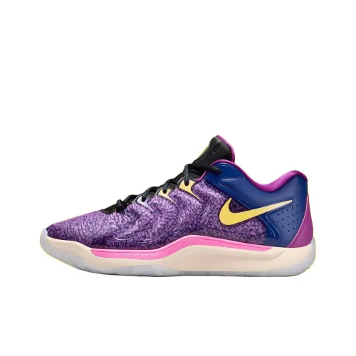 Nike KD 17 Баскетбольные кроссовки Low Топ Королевский синий/OPTICAL Желтый/черный/Лазерный Фуксия/Ярко-фиолетовый/Гуава-ледяной Мужской