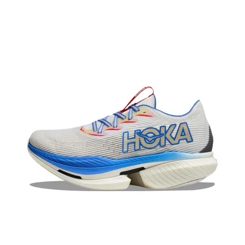 HOKA ONE ONE CIELO X1 Беговые кроссовки Низкий Топ Белый/Призрачно-синий Унисекс