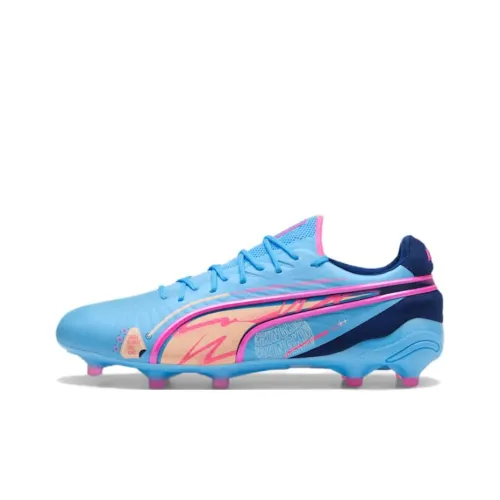 PUMA KING ULTIMATE FG/AG Футбольные бутсы Низкий топ Ярко-синий Poison Розовый Огонь Синий Мужской