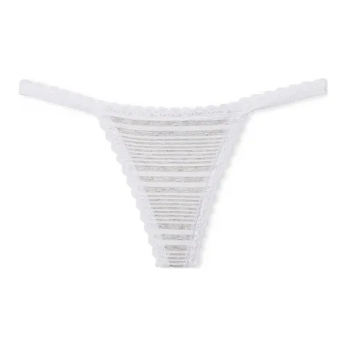 Victoria's Secret The LACIE Кружевная отделка Хлопок V STRING Трусики W г S Нижнее белье Женские 1 упаковка Серый