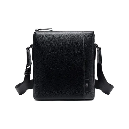 HLA Сумка через плечо из натуральной коровьей кожи маленькая квадратная сумка стандартная мужская черная