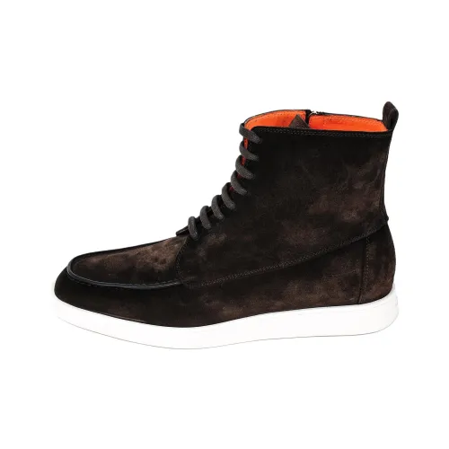 Santoni Скейтборд Кроссовки Высокие Коричневые Мужские