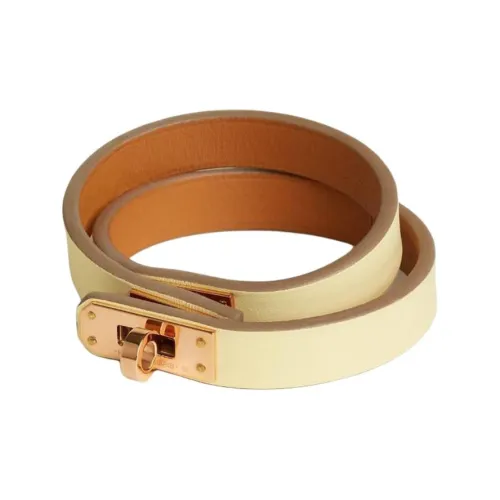 HERMES Телячья кожа Наручные повязки Унисекс Milton Желтый