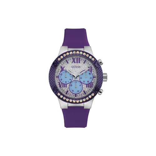 GUESS Women's Watch Кварцевый механизм силиконовый ремешок 39 мм серебристый циферблат