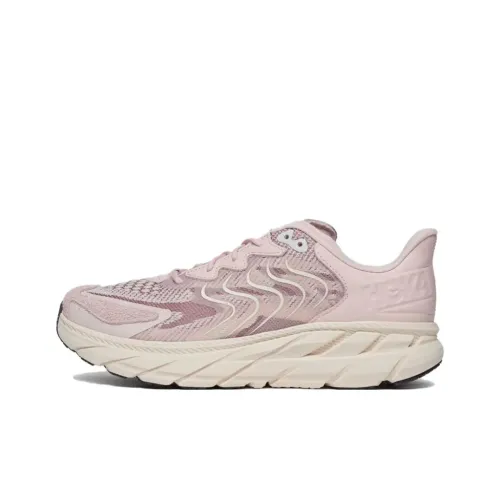 HOKA ONE ONE Clifton LS Slip-resistant Abrasion-resistant Low-top Беговые кроссовки Унисекс Розовый