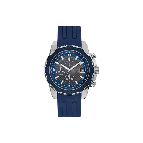 GUESS Кварцевые часы механизм силиконовый ремешок 46 мм серый циферблат унисекс