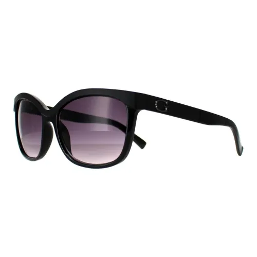 GUESS Пластик Кошачий глаз Солнцезащитные очки Женские Черный
