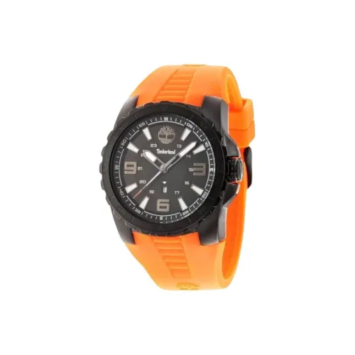 Timberland Наручные часы Кварцевый механизм Силиконовый ремешок 47,5 мм Черный циферблат Мужские часы