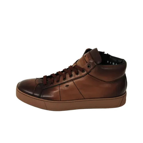 Santoni Скейтборд Кроссовки Высокие Коричневые Мужские