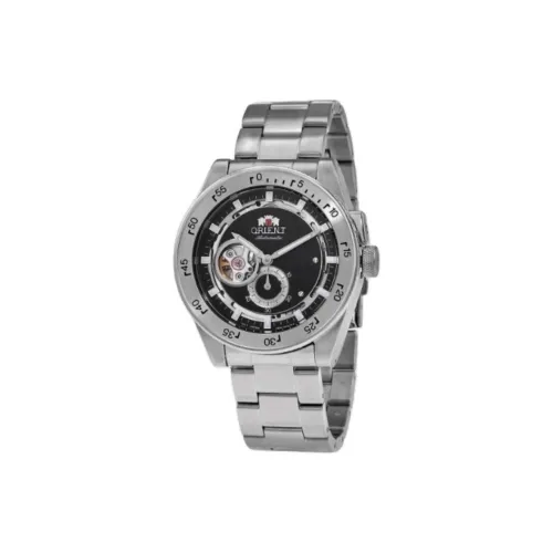 ORIENT Автоматический Механический Механизм Нержавеющая Сталь Ремешок Часы 41 мм Мужские Часы Черный Циферблат