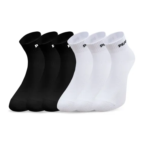 PEAK 3 Черный 3 Белый 6 пар Унисекс Носки