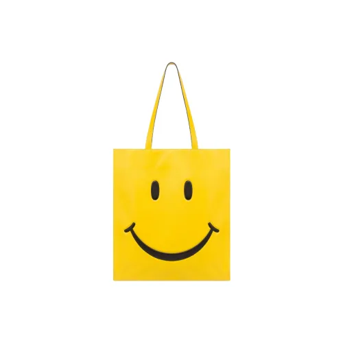 MOSCHINO Smiley® Коллаборация Овчина Тоут Сумка Сумка для покупок Сумка Большая Женская Желтая