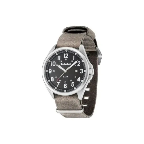 Timberland Наручные часы Кварцевый механизм Кожаный ремешок 44 мм Черный циферблат Мужские часы