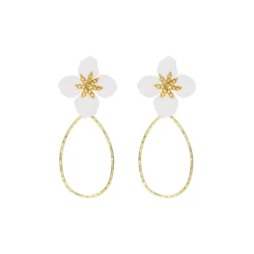 Серьги Social Talent с золотым покрытием медные женские