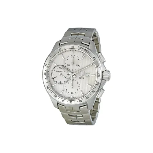 TAG HEUER Автоматический Механический Механизм Мужские Часы Часы 43 мм Серебристый Циферблат Корпус из Нержавеющей Стали Ремешок из Нержавеющей Стали