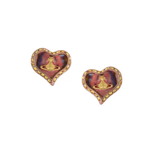 Vivienne Westwood Petra Brass Stud Серьги Унисекс Золото Красный