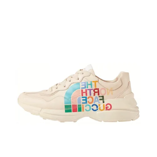 THE NORTH FACE x GUCCI Rhyton Low Топ Спортивная Повседневная Обувь Мужская Белая
