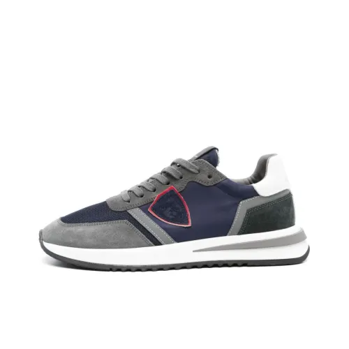 PHILIPPE MODEL Slip-resistant Abrasion-resistant Low Top Casual Shoes Men's Blue White PHILIPPE MODEL Противоскользящие Износостойкие Низкие Топ Повседневная Обувь Мужская Синий Белый
