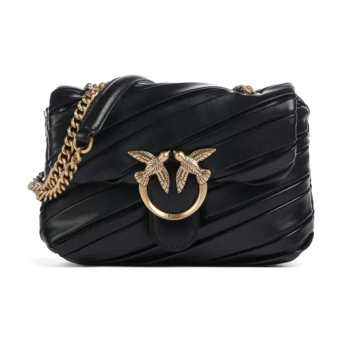 PINKO Puff Напп Кожа Сумка через плечо Сумка на плечо Женская Черная