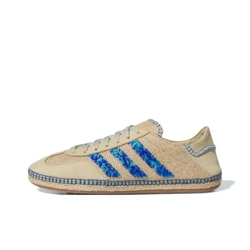 Adidas Originals Gazelle Скейтборд Кроссовки Низкие Топ Льняной Хаки/Светло-Синий Унисекс