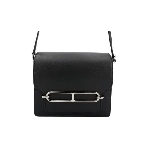 HERMES Roulis Evercolor Телячья кожа Свиной нос Сумка Сумка через плечо Мини Женские 9 Черный