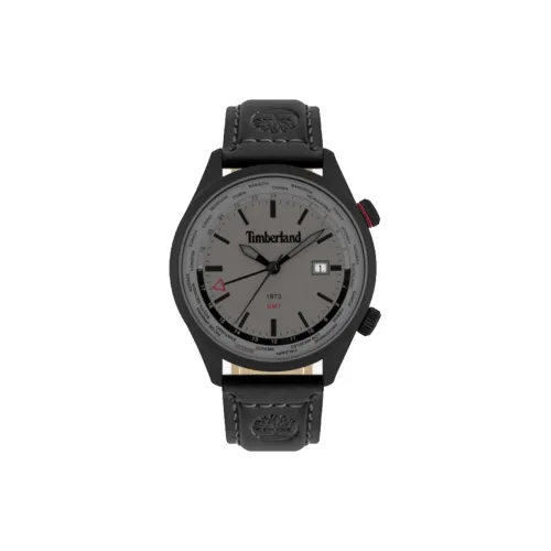Timberland Наручные часы Кварцевый механизм Кожаный ремешок 45 мм Серый циферблат Мужские часы