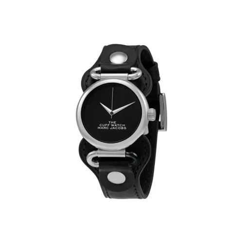 MARC JACOBS Наручные часы Кварцевый механизм Кожаный ремешок 32 мм Черный циферблат Женские часы