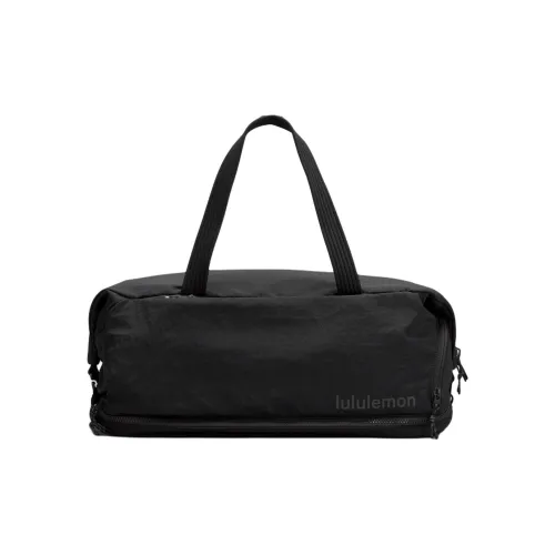 Lululemon Переработанный Нейлон Спортивная Сумка Большая Унисекс Черная