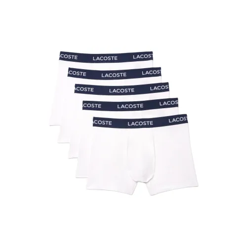 LACOSTE Боксеры Мужские 5 Пачек Белых