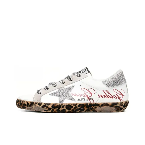 Golden Goose Супер Звезда Low Топ Кроссовки для скейтбординга Женские Белые Потертые