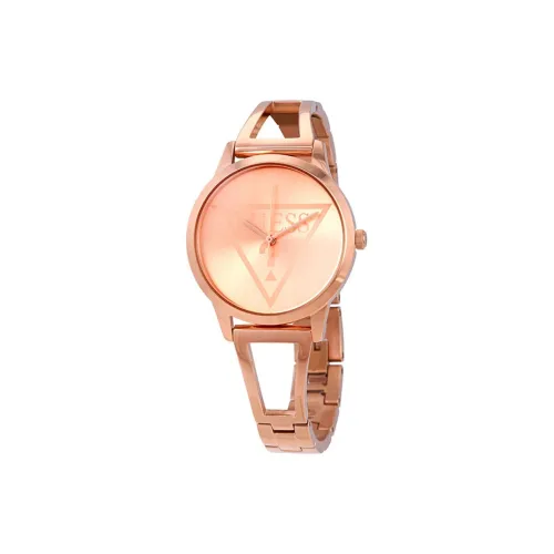 GUESS Women's Watch Кварцевый механизм ремешок из нержавеющей стали 34 мм розовый циферблат