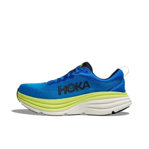HOKA ONE ONE Bondi 8 Противоскользящий Устойчивый к истиранию Низкий Топ Повседневные Беговые кроссовки Мужские Синие