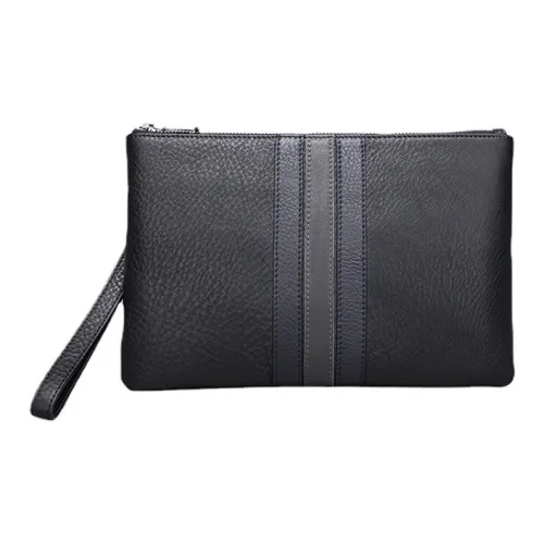 DOSRFINI Клатч из коровьей кожи мужской черный