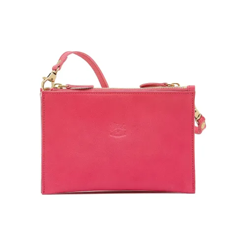 Il Bisonte Растительное дубление Коровья кожа Одно плечо Через плечо Клатч Женские Azalea Розовый