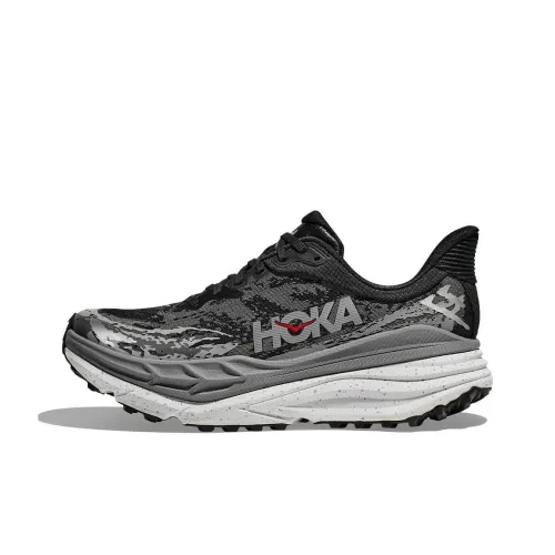 HOKA ONE ONE Stinson 7 Slip-resistant Abrasion-resistant Low-top Trail Running Shoes Men's Black HOKA ONE ONE Stinson 7 Противоскользящие Износостойкие Низкие Кроссовки для бега по пересеченной местности Мужские Черные