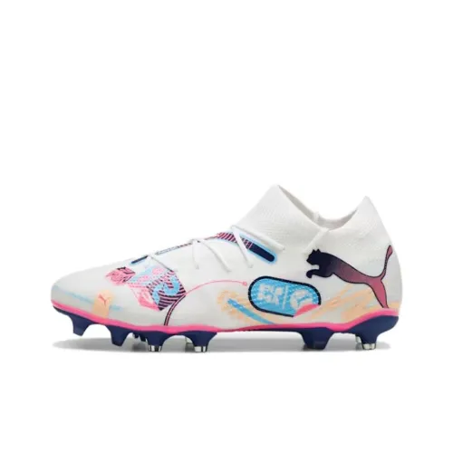 PUMA FUTURE 7 MATCH AG Искусственная трава FG Твердый грунт Устойчивый к истиранию Футбольные бутсы Мужской Белый