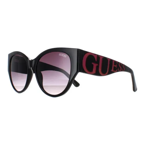 GUESS Пластик Кошачий глаз Солнцезащитные очки Женские Черный