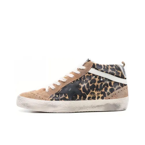 Golden Goose Mid Star MID Топ Скейтборд Кроссовки Женские Коричневый
