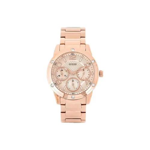 GUESS Women's Watch Кварцевый механизм ремешок из нержавеющей стали 40 мм розовое золото циферблат часы