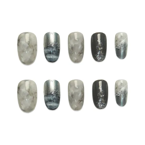 Goodbye Day Чернила Series PURE HAND DRAWN Премиум False Nail Овал Примерно 19 мм