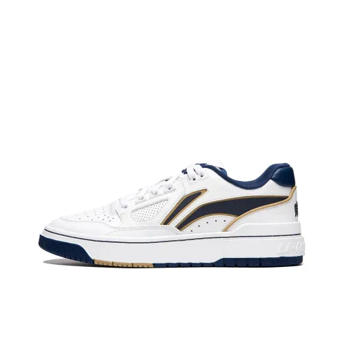 Подкладка Slip-resistant Abrasion-resistant Низкий топ Скейтборд Кроссовки Унисекс Стандартный Белый Темно-синий