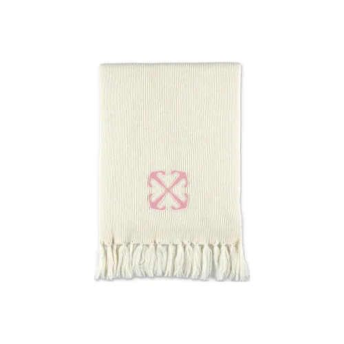 Off Белый Wool Knit Шарфы Женские