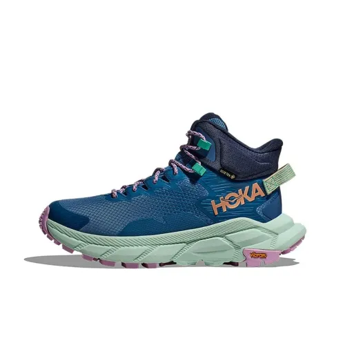 HOKA ONE ONE Trail Code Slip-resistant Abrasion-resistant MID Топ Уличная обувь Женская Blue