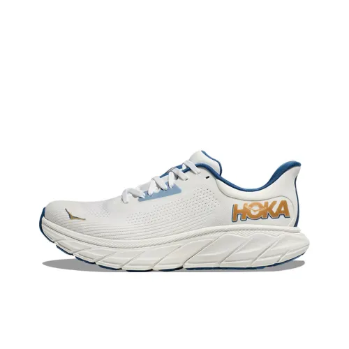 HOKA ONE ONE Arahi 7 Противоскользящие Устойчивые к истиранию Низкий Топ Беговые кроссовки Мужские Белые