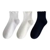 3 шт (Короткий белый + Короткий черный + Короткий черный)